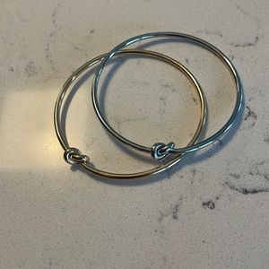 Knot bracelet bangles set of 2